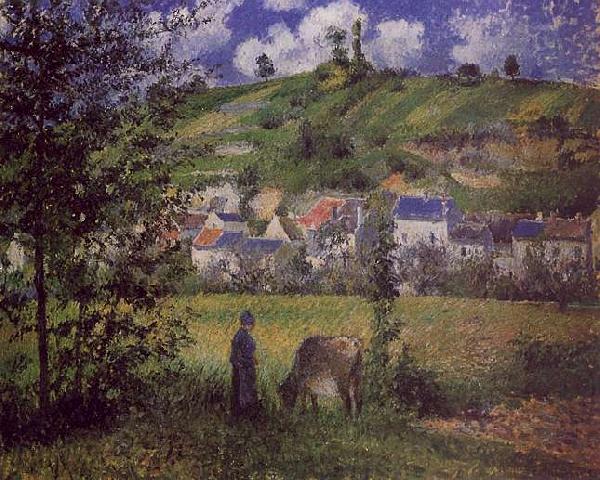 Camille Pissaro Landscape at Chaponval Norge oil painting art